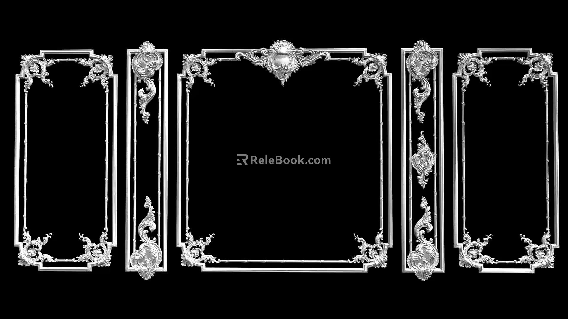 Carved Wall Background Wall Carved Building Component Gypsum Line Carved Craft Corner Line Carved Decorative Line 3d model