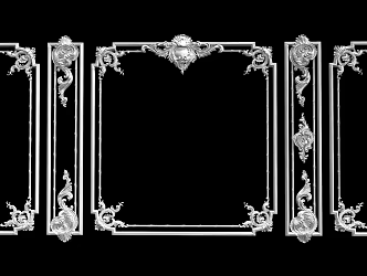 Carved Wall Background Wall Carved Building Component Gypsum Line Carved Craft Corner Line Carved Decorative Line 3d model