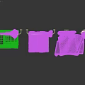 Soft Black Towels for Daily Laundry and Bathroom Use Folded and Hanging Styles