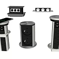 Modern Power Sockets With USB Ports And Various Design Types 3d model