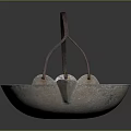 Vintage Metal Commercial Equipment Basin With Rustic Handle For Industrial Use