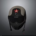 Tactical Weapon Helmet Featuring Red Star Logo Black Goggles And Nishiki Brand Straps