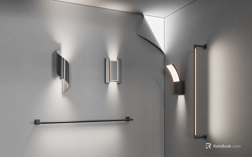 Modern Wall Lights With Diverse Contemporary Designs For Indoor Lighting Fixtures 3d model 