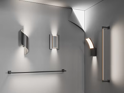 Modern Wall Lights With Diverse Contemporary Designs For Indoor Lighting Fixtures 3d model