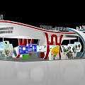 Modern Exhibition Booth for Beautiful Yichun Promotion With Curved Structure Display Boards and Brand Signage