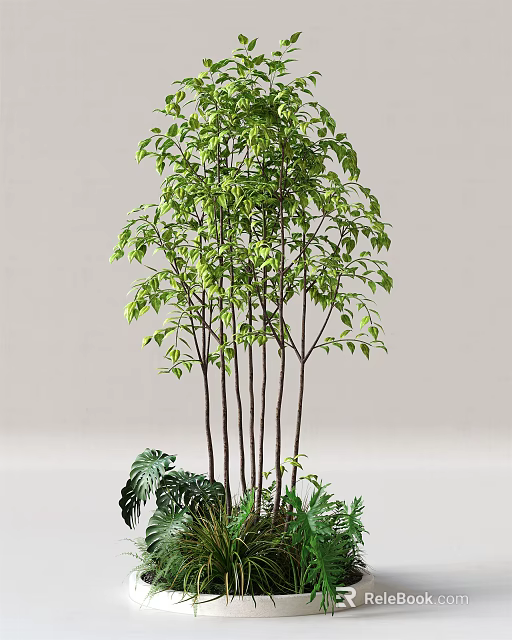 Modern Road Facilities Featuring Street Lights Sidewalks And Green Belts 3d model