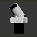 Modern Adjustable Head Recessed Lighting Fixture With White Body Black Base Heat Sink Design