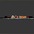 Fresh Sushi Platter With Assorted Salmon Rolls Sushi Pieces Served With Chopsticks And Soy Sauce