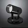 Modern Black Metal Spotlight Fixture with Stable Base Stand for Home Interior Lighting
