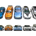 Variety of BMW Cars Showcasing Different Models 3d model
