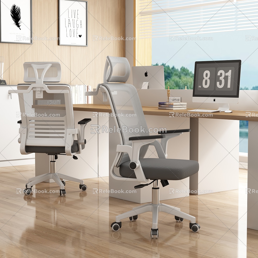 Office competitive computer chair 3d model