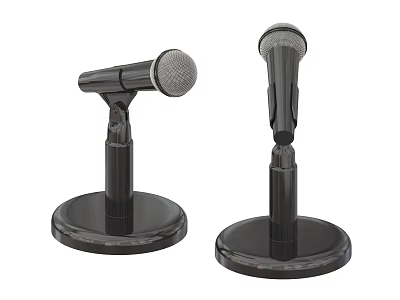 Modern Headphones And Audio Speakers With Stable Stand Base Design 3d model