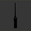 Black Military Weapon Walkie Talkie With Long Antenna Digital Display And Red Button