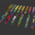 Colorful Miniature Train Models with Track Bases and Diverse Design Styles