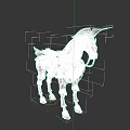 Flying Mechanical Horse With Silver Body Wings And Horn 3D Model Design