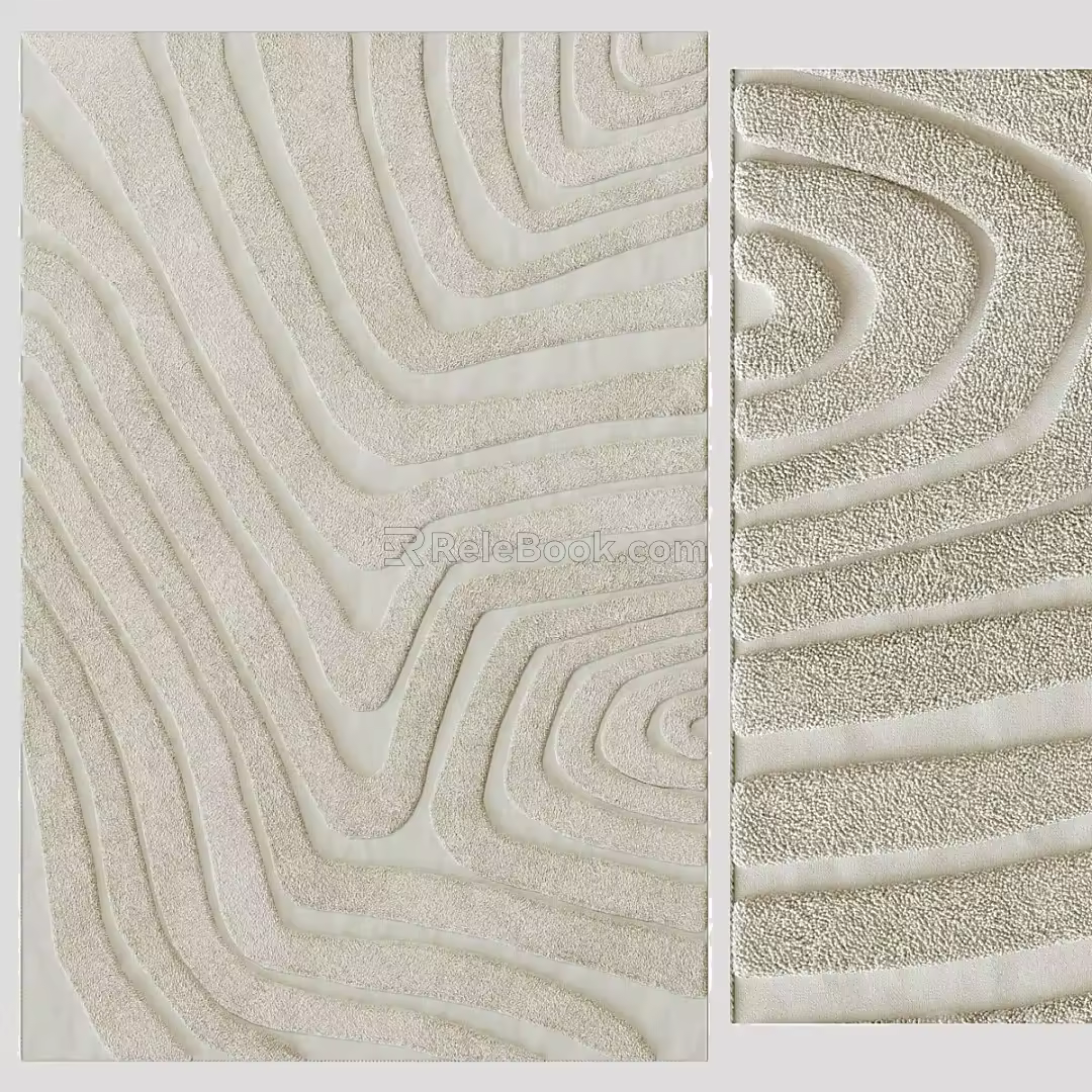 modern carpet square carpet living room carpet pile carpet plush carpet 3d model