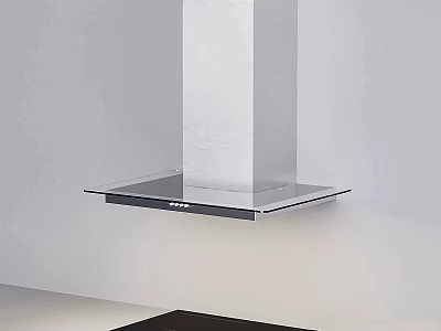 Modern Kitchen Appliance Range Hood With Sleek Stainless Steel Design And Flat Panel 3d model