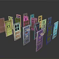 Collection Of Various Wooden And Glass Paneled Doors With Different Designs
