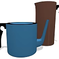 Stylish Blue And Brown Kettles As Practical Household Electrical Appliances