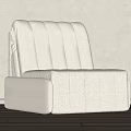 Modern White Fabric Single Sofa With Sleek Design And Comfortable Seating 3d model
