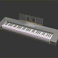 Electronic Keyboard With Modern Design Music Stand And Keys For Daily Life Use