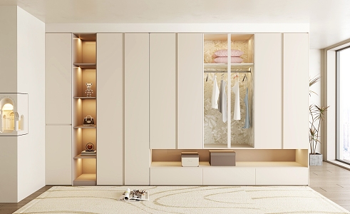 Cream style wardrobe 3d model