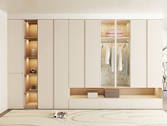 Cream style wardrobe 3d model