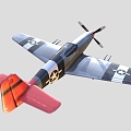 Modern Fighter North American Mustang Fighter Aircraft Aerobatic Aircraft Helicopter Bomber 3d model