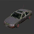 Gray Four Door Sedan Car With Sunroof And Sleek Exterior Design