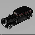 Classic Black Vintage Car With White Wall Wheels And Retro Exterior Design