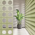 Silent Wind Cement Component Partition Cement Component Screen Silent Wind Cement Component Screen 3d model