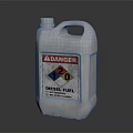 White Plastic Diesel Fuel Container With Danger Sign And Label 20