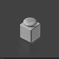 White Cube Shaped Household Container With Perforated Lid For Seasoning Storage