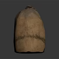 Brown Burlap Storage Sack For Daily Household Use With Closed Top