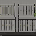 Modern Black Railing With Gold Accents And Decorative Spindles Design