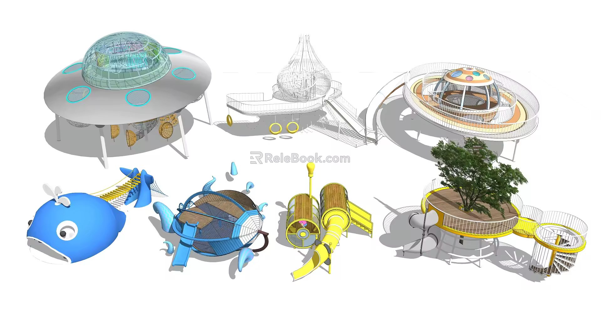 Modern slide children'slide 3d model