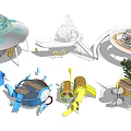 Modern slide children'slide 3d model