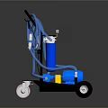 Blue Mobile Industrial Equipment With Wheels And Flexible Hoses