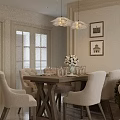 Elegant Light Luxury Living And Dining Room With Comfortable Furnishings And Delicate Home Decor