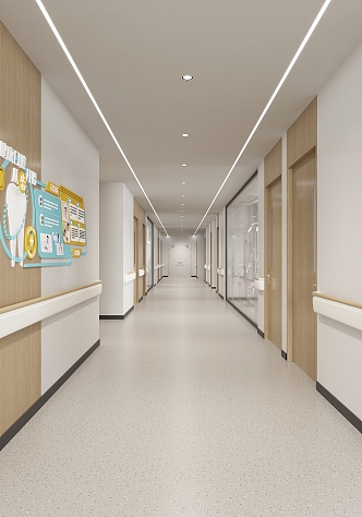 Hospital Aisle Corridor Stomatology Dental Hospital Children's Stomatology Hospital Hall Modern Hospital 3d model