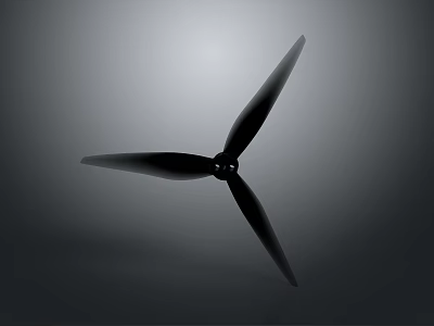Black Three Bladed Computer Cooling Fan Blade Design For PC Systems 3d model