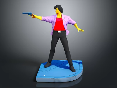Modern Movie Character Plainclothes Agent 3d model