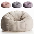 Comfortable Single Person Corduroy Bean Bag Chair with Striped Design and Multiple Color Options