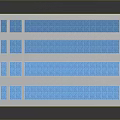 High Quality Computer Circuit Board With Blue Strips And Blocks Arranged On Base Plate