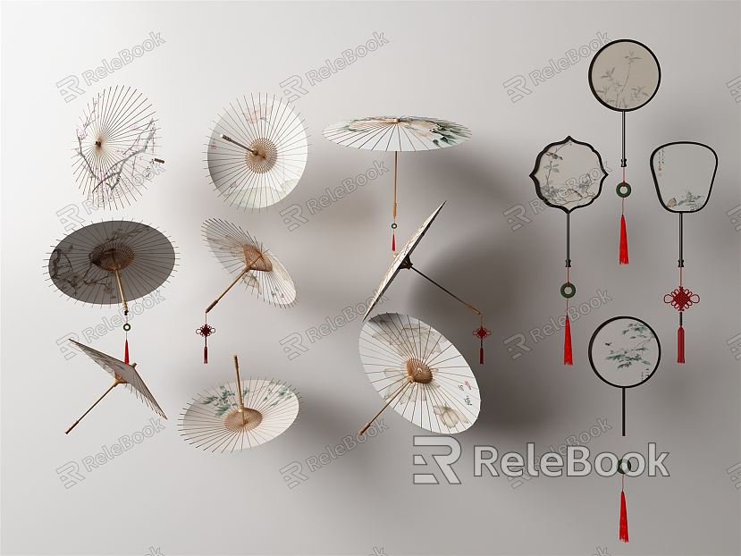 New Chinese Umbrella Wall Decoration Pendant model