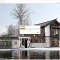 Rural Self Built House With Chinese Traditional Roof And Waterfront Natural Surroundings