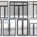 Modern Entry Doors With Various Glass Panel And Metal Frame Designs
