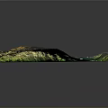 3D Topographic Terrain Model With Green Areas Yellow Mountains And White Roads