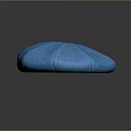 Blue Knit Beret with Red Label Detail Fashion Accessory for Daily Wear