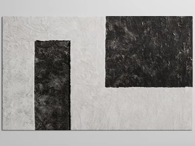 Square Carpet With Gray And Black Geometric Abstract Textured Pattern Design 3d model